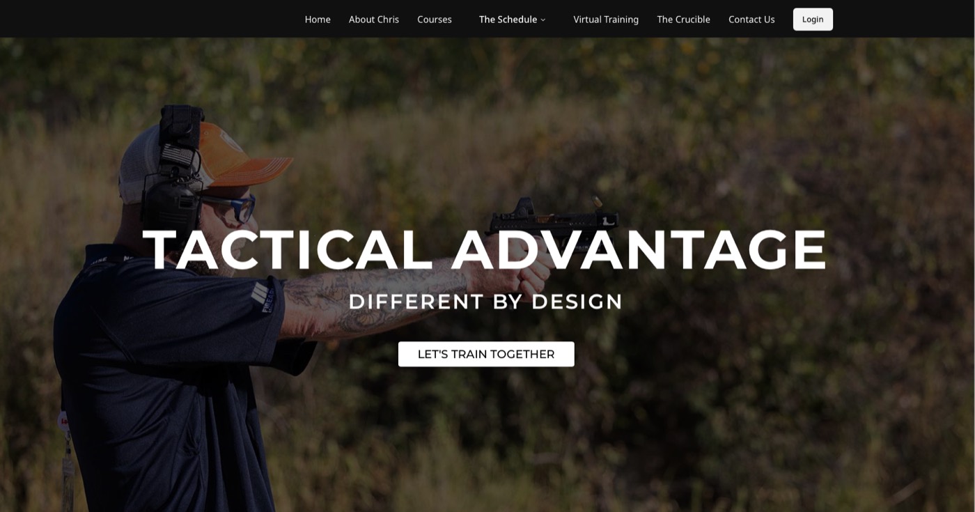 An instructor website designed by InstructorOps — hero, navigation, and course pages on the instructor's own domain